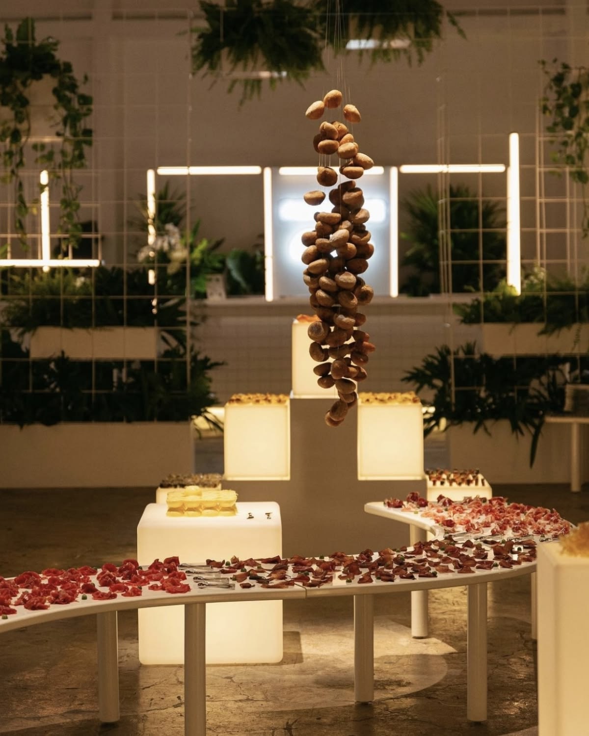 Abundant food table — décor and experience